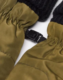 Gloves*Hunter Quilted Logo Mitten Gloves In Khaki