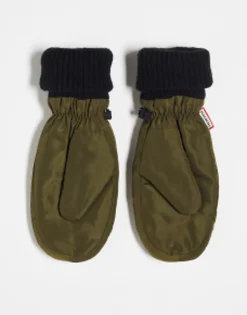 Gloves*Hunter Quilted Logo Mitten Gloves In Khaki