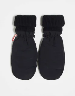 Gloves*Hunter Quilted Logo Mitten Gloves In Black