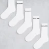 Socks*Jack & Jones 5 Pack Logo Sports Socks In White