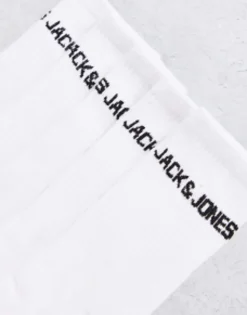Socks*Jack & Jones 5 Pack Logo Sports Socks In White