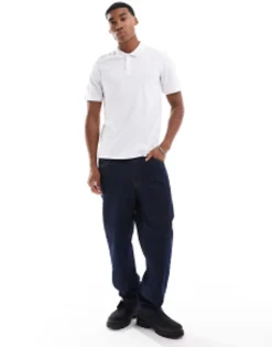 Polo Shirts*Jack & Jones Essentials Slim Fit Pique Logo Polo In White
