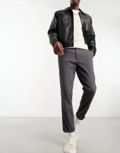 Trousers & Chinos*Jack & Jones Intelligence Slim Fit Chino Grey Asphalt
