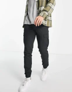 Trousers & Chinos*Jack & Jones Intelligence Slim Fit Cargo In Black