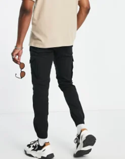 Trousers & Chinos*Jack & Jones Intelligence Cuffed Cargo Trouser In Black
