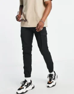 Trousers & Chinos*Jack & Jones Intelligence Cuffed Cargo Trouser In Black
