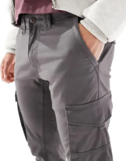 Trousers & Chinos*Jack & Jones Intelligence Cuffed Cargo Trouser In Grey Asphalt