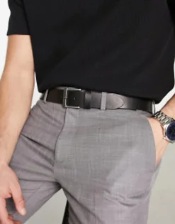 Belts*Jack & Jones Leather Belt In Black