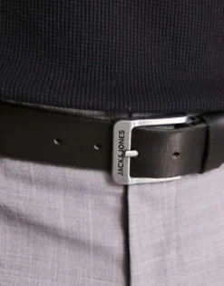 Belts*Jack & Jones Leather Belt In Black