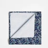 Ties*Jack & Jones Navy Floral Pocket Square Navy Blazer
