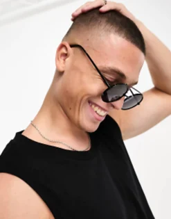 Sunglasses*Jack & Jones Round Sunglasses With Metal Frame In Black