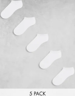 Socks*Jack & Jones Trainer Socks 5 Pack In White