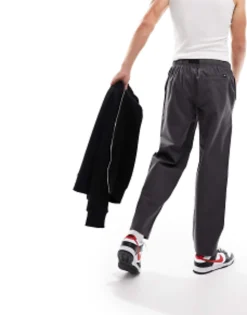 Trousers & Chinos*Jack & Jones Wide Fit Trouser With Elasticated Waist In Grey Asphalt
