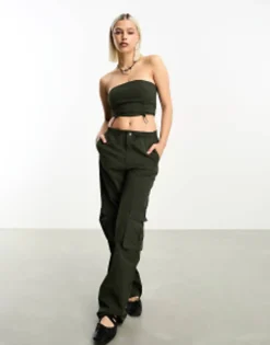 Trousers & Leggings*JJXX Relaxed Fit Cargo Trousers Co-Ord In Dark Khaki Rosin