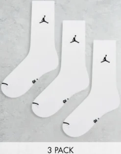 Socks*Jordan 3 Pack Flight Crew Socks In White