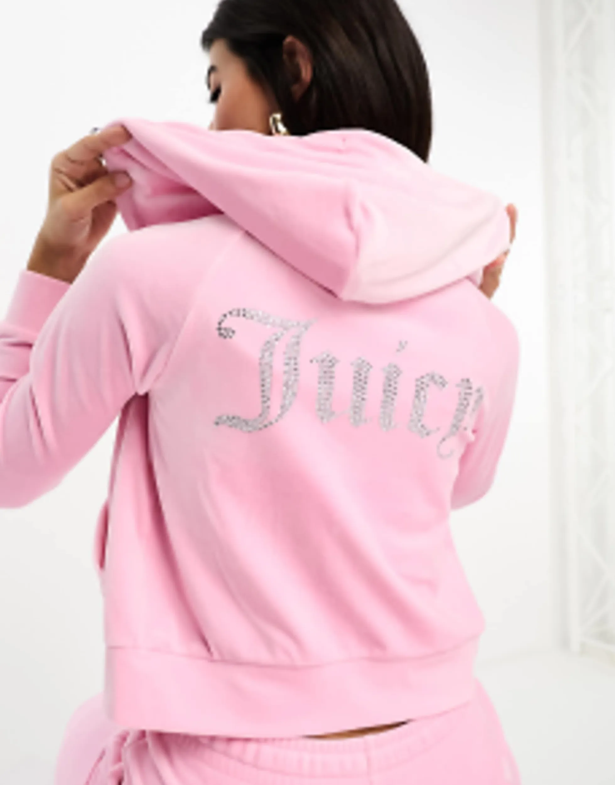 Tracksuits & Joggers*Juicy Couture Velour Straight Leg Joggers And Hoodie Co-Ord In Pink