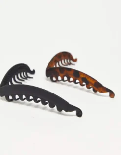 Hair Accessories*Kitsch Banana Clip 2 Pack Black & Tort