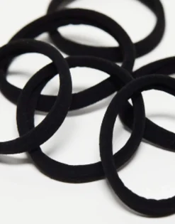 Hair Accessories*Kitsch Nylon Elastics 20Pc Set Black