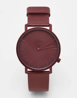 Watches*Komono Lewis Mono Watch In Burgundy Red