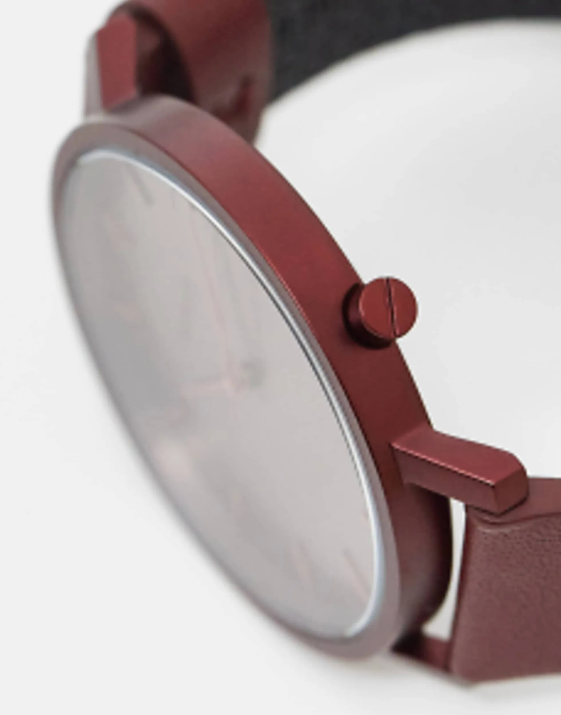 Watches*Komono Lewis Mono Watch In Burgundy Red