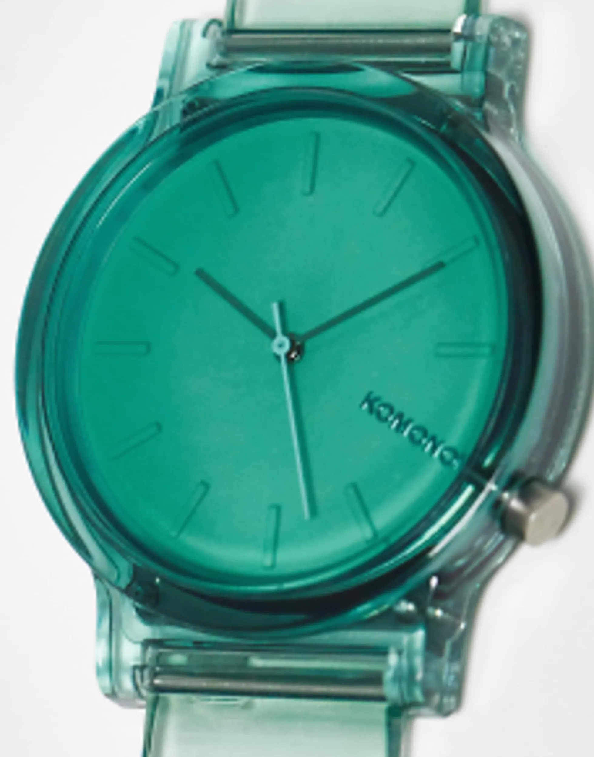 Watches*Komono Mono Clear Watch In Aqua Green