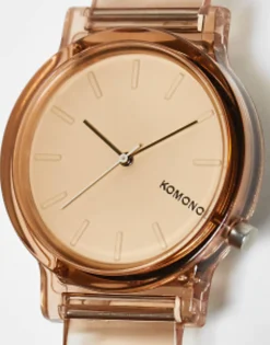 Watches*Komono Mono Clear Watch In Blossom Pink