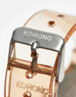 Watches*Komono Mono Clear Watch In Blossom Pink