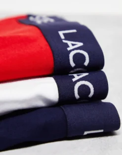 Underwear*Lacoste Essentials 3 Pack Trunks In Multi