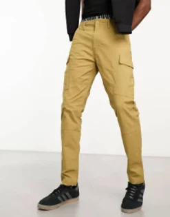 Trousers & Chinos*Levi's Lo Ball Cargo Trousers In Tan With Pockets British Khaki X