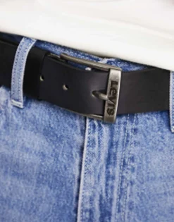 Belts*Levi's New Duncan Leather Belt In Black