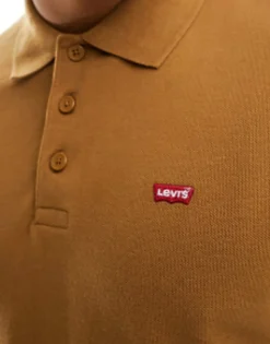 Polo Shirts*Levi's Polo Shirt In With Logo Tan