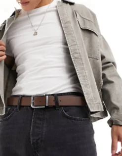 Belts*Levi's Reversible Leather Belt In Black/Tan Regular Black