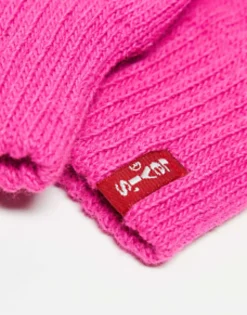 Gloves*Levi's Touch Screen Gloves In Pink Dark Pink