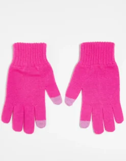 Gloves*Levi's Touch Screen Gloves In Pink Dark Pink