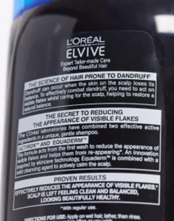 Gifts*L'Oreal Elvive Men Anti Dandruff Normal Hair Shampoo 500Ml No Colour