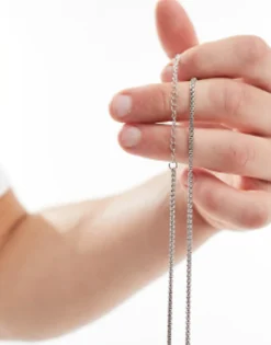 Gifts*LOST SOULS Stainless Steel Thin Box Chain In Silver