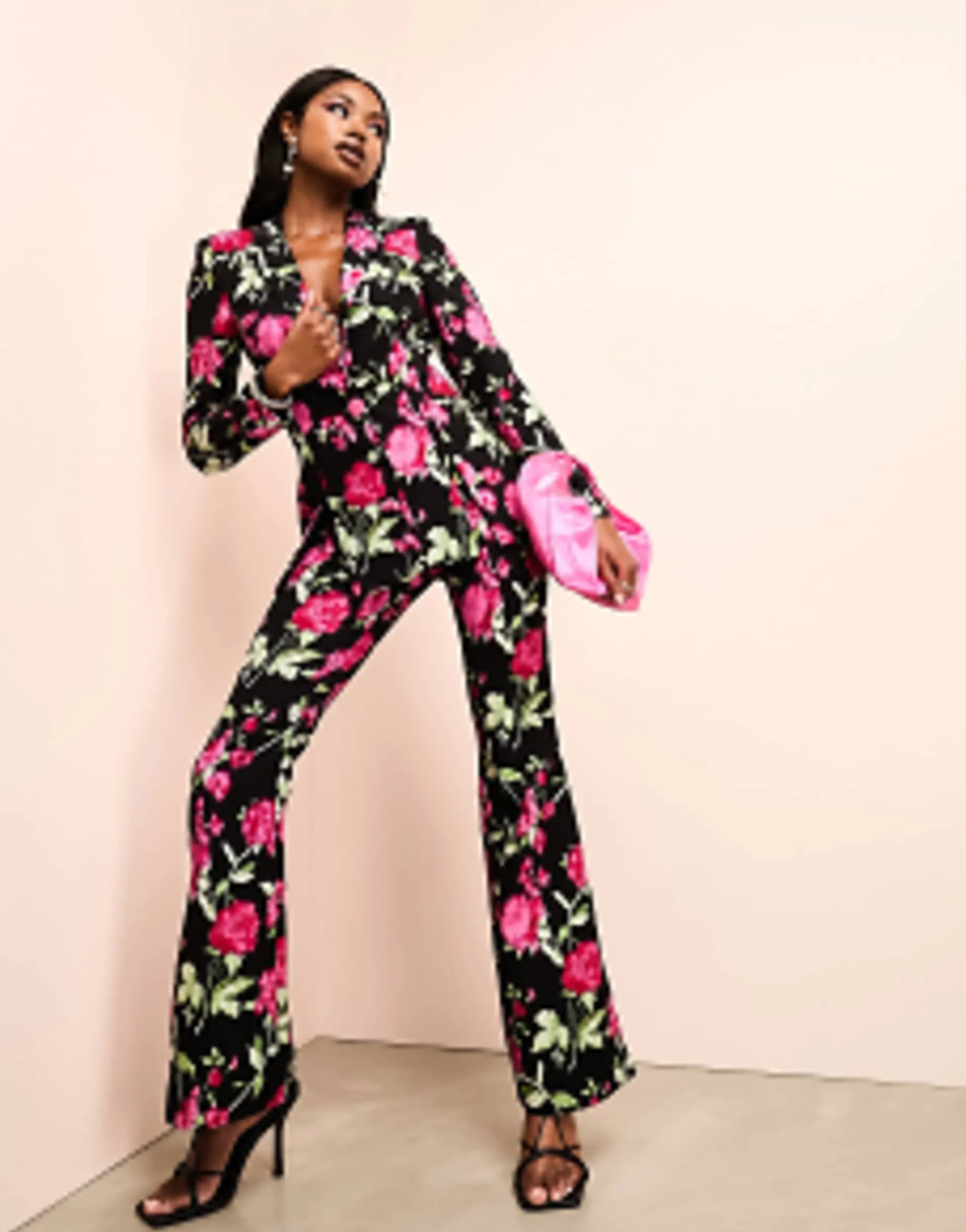 Suits & Tailoring*Luxe Suit Blazer And Trouser In Black Floral Print
