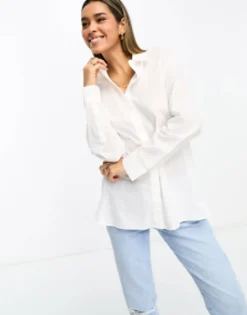 Shirts*Mango Oversized Shirt In White