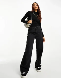 Multipacks*Miss Selfridge Funnel Neck Top Two Pack In Black And Grey Marl