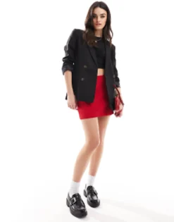 Suits & Tailoring*Miss Selfridge Oversized Double Breasted Blazer In Black