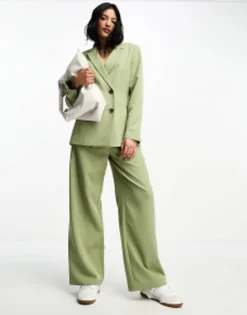 Suits & Tailoring*Miss Selfridge Oversized Double Breasted Blazer In Khaki