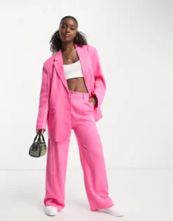 Suits & Tailoring*Monki Co-Ord Blazer And Tailored Trousers In Bright Pink
