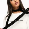 Scarves*Monki Skinny Scarf In Black
