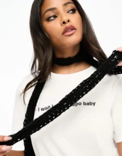 Scarves*Monki Skinny Scarf In Black