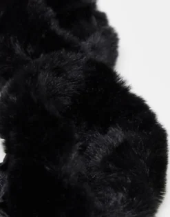 Gloves*My Accessories Curve My Accessories London Curve Halloween Elbow Length Gloves In With Faux Fur Black
