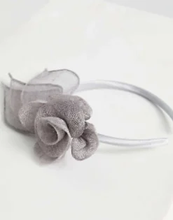 Hair Accessories*My Accessories London Floral Fascinator Headband In Grey
