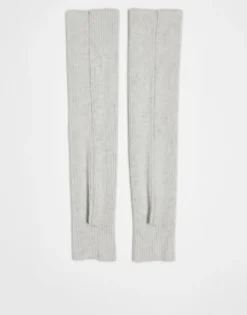 Gloves*My Accessories London Ribbed Arm Warmers In Grey