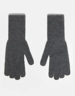 Gloves*My Accessories Man Touch Screen Knitted Gloves In Grey