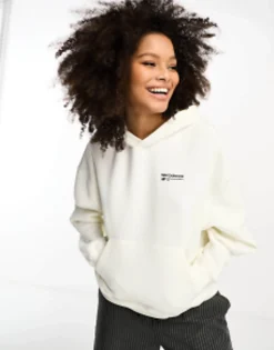 Sportswear*New Balance Linear Heritage Oversized Hoodie In Oatmeal Beige