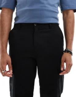 Trousers & Chinos*New Look Cuffed Cargo In Black